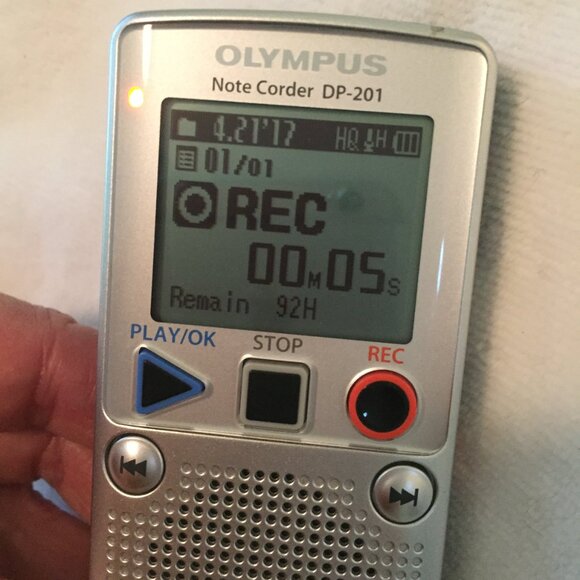 Olympus Note Corder DP-201 Digital Voice & Record Playback Tested Working - Picture 8 of 10